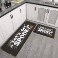 thumbnail image 3 of 2 Piece Halloween Plaid Kitchen Rug Sets Pumpkin Witch Bat Spider Kitchen Floor Mat Anti Fatigue Rugs for Kitchen Floorfor Bath Cooking (47x17+30x17 Inches), 3 of 7