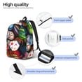 thumbnail image 4 of Bixox Easter Egg Printing Canvas Backpack Lightweight Casual Travel Backpack School Backpack Fits 15.6 Inch Notebook, 4 of 5