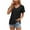 Black, variant on Ashosteey Women's Eyelet Short Sleeve Top Round Neck Solid Tunic Summer Casual Blouse 2024 Basic Fashion summer Tee with Pocket