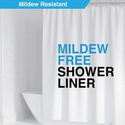 Shower Curtain Liners, Mildew Resistant, PEVA 1 Pack Transparent Bathroom 72" W x 72" H, 8G Heavy Duty Antimicrobial