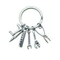 thumbnail image 2 of Multitool Keychain Pendant - Saw Screwdriver Wrench Drill Tool Keyring, Mini Portable Tool Set Key Chain, Practical Gadget for Home Outdoor Emergency Repairs, 2 of 5