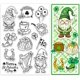thumbnail image 1 of Sello transparente de gnomo para San Patricio, trébol, sello de silicona, zapatos, sombrero, sello de goma transparente., 1 of 7