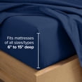 thumbnail image 6 of Bare Home Luxury Bed Sheet Set - Premium 1800 Collection - 6 Piece - King, Dark Blue, 6 of 9