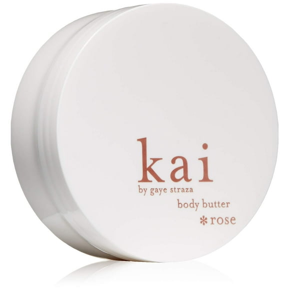 kai Body Butter Rose, 6.4 oz., shea butter, apricot oil, cucumber, scented with the delicously, fresh + clean signature fragrance, layered with rose absolute, vegan, cru