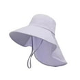 thumbnail image 1 of Sombrero de pescador de ala ancha para hombre y mujer con solapa para el cuello para acampar, caminar y hacer mochilerismo Púrpura, 1 of 9