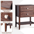 thumbnail image 7 of Tcbosik 2-Drawer Nightstand, 22 Inch Bedside Table with Storage Shelf, Accent End Table for Small Space, Living Room, Bedroom, Brown, 7 of 7