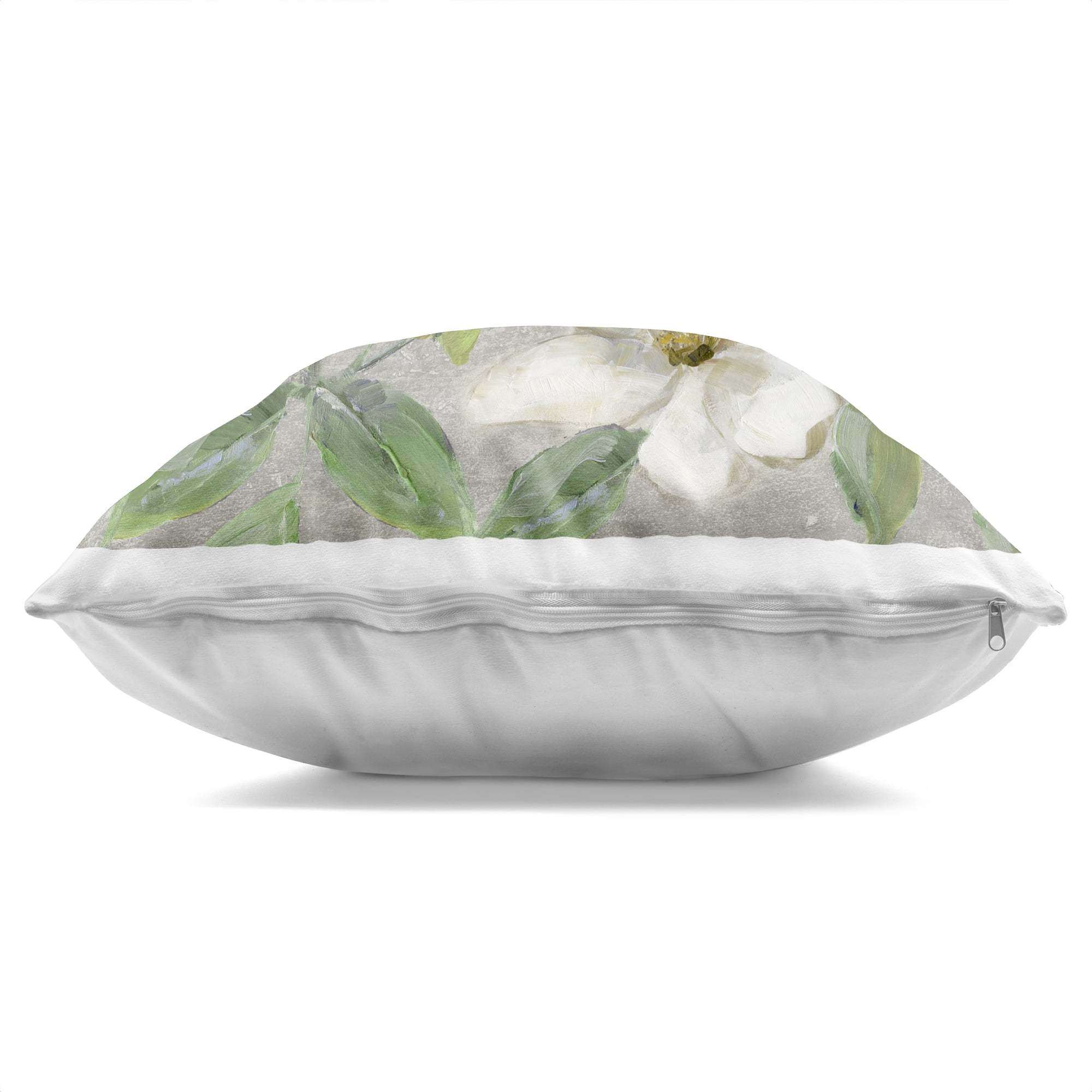 Stupell Industries Ivory Magnolia Trio Decorative Printed Throw Pillow, design by Sally Swatland, 18 x 7 x 18