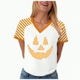 thumbnail image 4 of Godom Womens Halloween T-Shirt Funny Short Sleeve V Neck Graphic Tees Tops, 4 of 7
