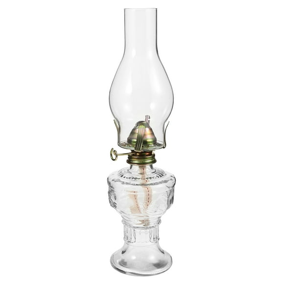 HEMOTON 1pc Vintage Kerosene Lamp Decorative Glass Oil Lamp Desktop Kerosene Oil Lamp Indoor Scene Decoration
