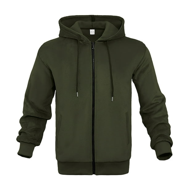 WILLBEST Sudaderas para Hombre, Otoño e Invierno, Suéter Holgado con Cremallera y Capucha, Informal, Tipo Cárdigan Chica