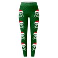 thumbnail image 2 of MKLEKYY Leggings para mujer, leggings con estampado navideño festivo para mujer, pantalones de yoga de cintura alta, mallas deportivas cómodas para fitness y entrenamiento, 2 of 4