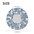 thumbnail image 6 of Kdxio Blue Bathroom Print Shower Cap for Women,Elastic and Reusable,Double Waterproof Layers Bathing Hat, 6 of 9