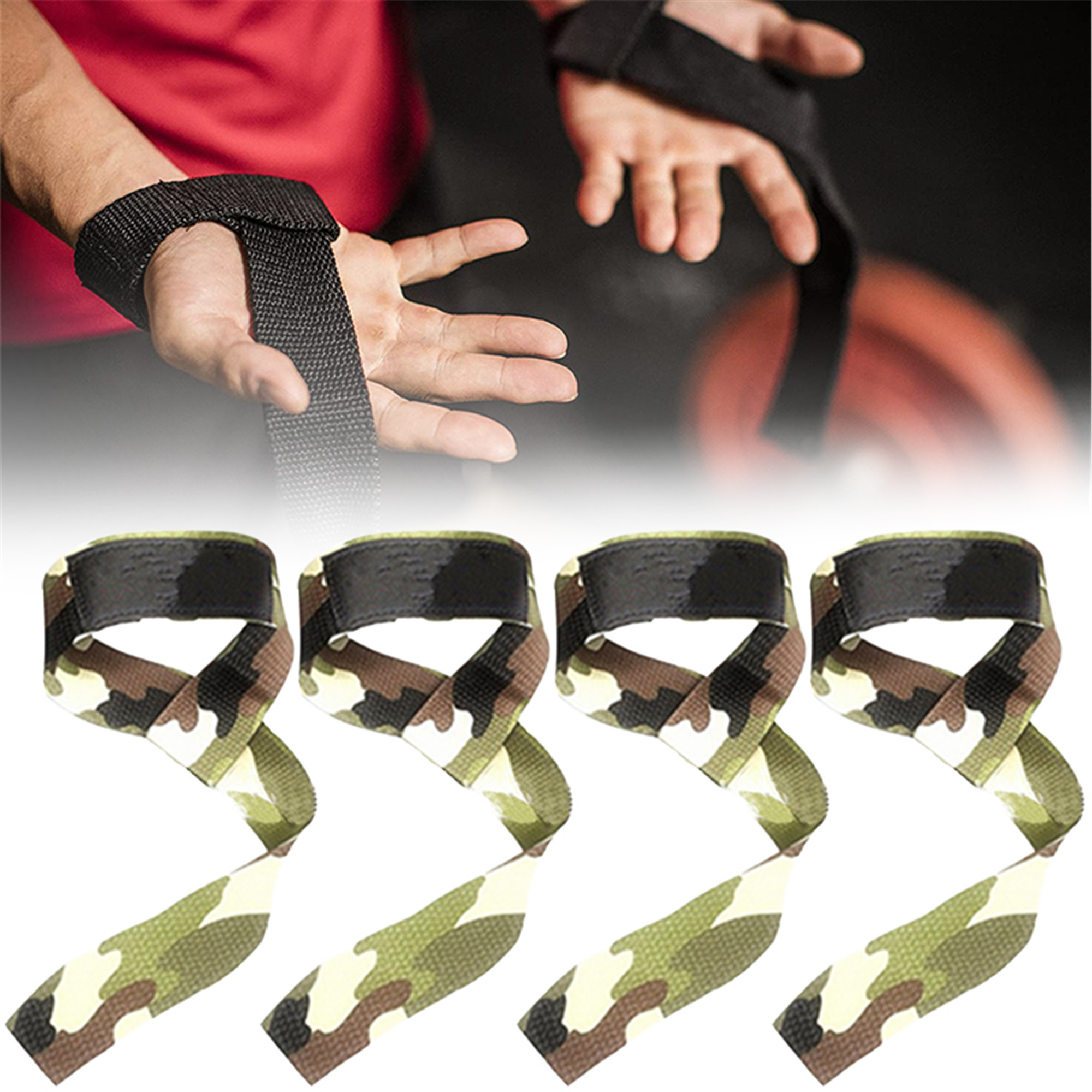 Lifting Wrist Straps for Weightlifting, Elbourn 2 Pair 21 inch Wrist