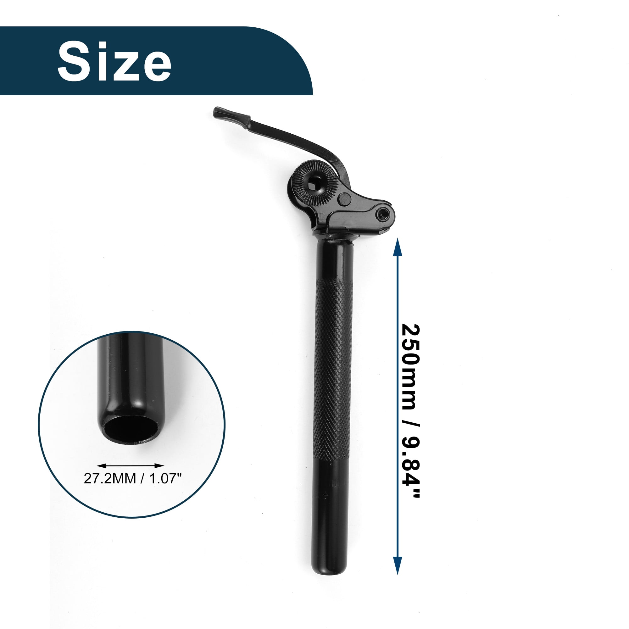Unique Bargains Bike Seat Posts Electric Bicycles Anti-Theft Locking Seat Tube 27.2x250mm