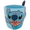 thumbnail image 2 of Disney 9 oz Stitch Blue Ceramic Spoon Mug, 2 of 5