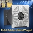 thumbnail image 3 of 14 X 14cm Target Stand + 100 Targets Air Pellet Trap Airsoft Rifle Black Funnel Banmo, 3 of 4