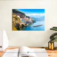 thumbnail image 3 of Elephant Stock Amalfi Coast Daylight Wall Art - Horizontal Canvas Wall Art - Living Room Wall Decor - Beach Canvas - Blue And Green Decor - 12" x 8", 3 of 8