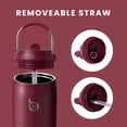 thumbnail image 6 of BOTTLE BOTTLE Stainless Steel Water Bottle with Straw and Lid, 32 oz Vacuum Insulated Cup,Stay Cold and Hot， Leak-Proof Wide Mouth Sports Water Bottles red, 6 of 7