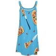 thumbnail image 4 of Fun Pizza Womens Summer Dresses Casual Sleeveless Tshirt Sundresses Vacation Beach Cover Up Dress, 4 of 8
