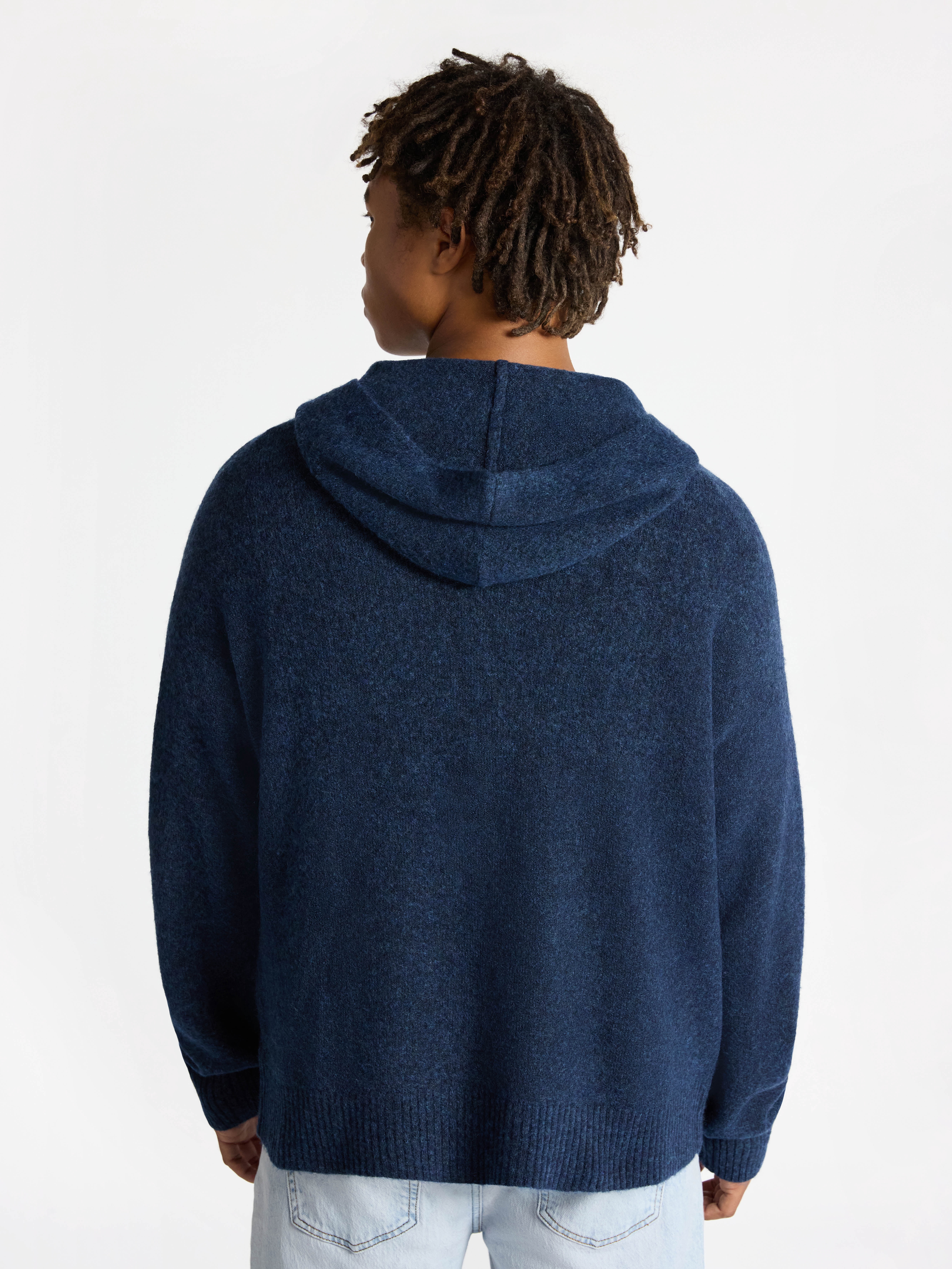 No Boundaries Brushed Hooded Sweater with Long Sleeves, Midweight, Men's & Big Men's XS-3XL