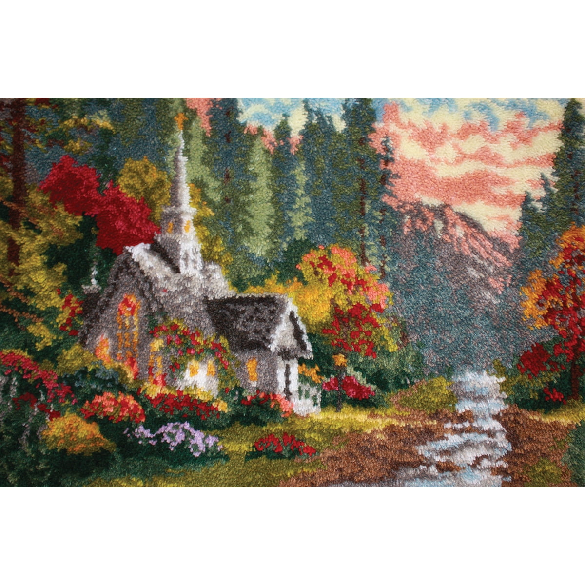 Latch Hook Kit 40"X27"Forest Chapel, Pk 1, M C G Textiles