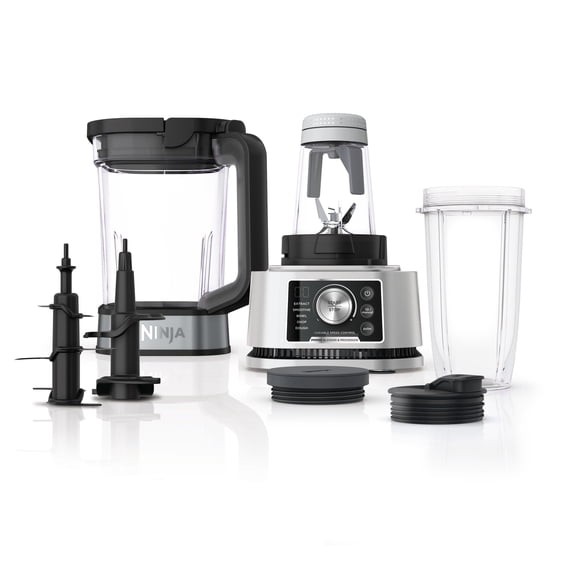 Ninja SS351 Foodi Power Pitcher System, Smoothie Bowl Maker, 4in1 Blender Food Processor (Black/Silver)- New