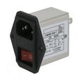 thumbnail image 1 of Lefu 1x 3A 6A 10A CW2B-T CW2C-T IEC Socket type power filter with light safety switch, 1 of 9