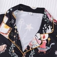 thumbnail image 4 of Weebloom Halloween Soft Pajamas For Women Print Short Sleeve Button Up Tops And Shorts Pajama Casual Digital Floral Comfort Fit Sleepwear Nightwear Pjs Loungewear Black S, 4 of 5