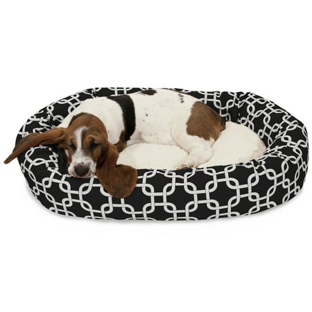 UPC: 0788995542315 | Majestic Pet | Links Sherpa Bagel Pet Bed For Dogs  Black  Medium