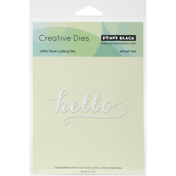 Penny Black Hello, 3.25"X1.5"