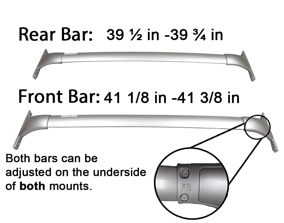 BrightLines Roof Rack Cross Bars Replacement for Nissan Rogue 2014-2020 a Set of 2pcs, Silver Aluminum Top Cargo Rack