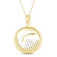 thumbnail image 3 of 1/4ct Black Diamond Dolphin Pendant 18" Necklace in 10K Solid Yellow Gold Finish, 3 of 4