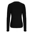 thumbnail image 5 of ZHYou Women Slim Fit Leaf Pattern Knit Tops,Long Sleeve,Round Neck Stretchy Soft Fashion Sweaters,Black,Size XL, 5 of 8