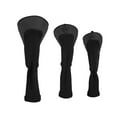 thumbnail image 4 of 3Pcs Mesh Golf Head Cover, Long Neck Golf Headcover Guard , Black, 4 of 10