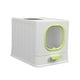 thumbnail image 1 of Caja de arena para gatos de alta capacidad, inodoro cerrado con, , orinal con Verde Zulema Bandeja de arena para gatos, 1 of 8