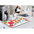 thumbnail image 3 of Coffee Bar Mat Accessories for Countertop Pioneer Flower Absorbent Hide Stain Rubber Backed Dish Drying Mats for Kitchen Counter Draining Pad Decor Gift Fit Under Coffee Maker (20x12in), 3 of 5