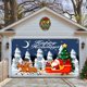 thumbnail image 2 of 6 X 13,3 Pies Banderín Navideño Para Puerta De Garaje Exterior Noche Santa Rojo Azul Noche De La Natividad Gran Decoración Navideña Funda De Poliéster Para Puertas Navideñas Decoración Navideña Para, 2 of 3