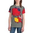 thumbnail image 2 of Fuzoiu Dinosaur Super Hero Cartoon Print Youth Short Sleeve T-Shirt,Youth Dry-Fit Active Athletic T-Shirt,Short Sleeve Tops Tees for School, Sports, and Casual Wear, 2 of 6