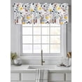 thumbnail image 4 of Pastoral Flower Valances for Windows Yellow Flower Leaves Farm Botanical Rod Pocket Curtains Valance Short Window Treatment Drapes for Living Room, Bedroom Bathroom 42"&nbsp;W x 18" L, 4 of 5