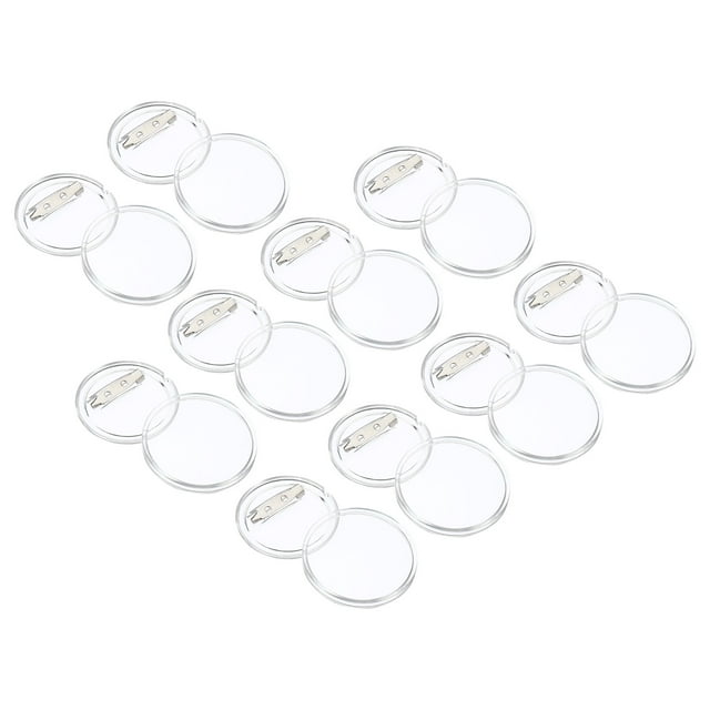 Unique Bargains 1.72inch Acrylic Button Pin Badge,20SetRound Pin Blank Buttons Badges Kit