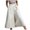 White, variant on Ladies Pants Casual Striped Patchwork Loose High Waist Pants with Pocket Elastic Waist Ankle Length Trousers Track Pants for Women Black L