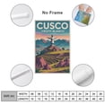 thumbnail image 2 of Terraced Hill Wall Art Cristo Blanco Peru Retro Travel Poster Cusco Andes Sunrise Landscape Print Poster, 2 of 8