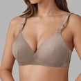 thumbnail image 3 of Lixiuxyad Wirefree Bras For Comfortable Support NonPadded Underwire Everyday TShirt Bra Soft Cup Full Coverage,Bras for Women Gray 42, 3 of 6