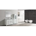 thumbnail image 4 of Design Element Hudson 48" Single Sink Bathroom Vanity Set in White with Carrara Marble Top and 65" Linen Tower Cabinet, 4 of 12