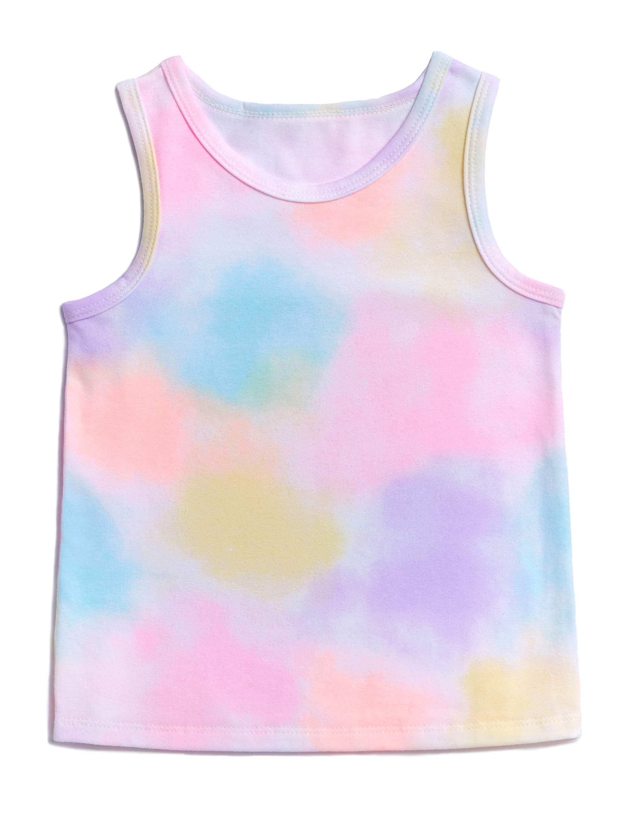 Rainbow V Men's Tie Dyed Tank Top with Purple and Bronze Accents