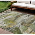 thumbnail image 2 of HomeRoots 629958 8 x 10 ft. Olive Green Gray & Ivory Abstract Washable Transitional Indoor & Outdoor Rectangle Area Rug, 2 of 9