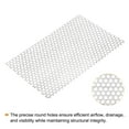 thumbnail image 3 of Uxcell 11.8"x8" 304 Stainless Steel Perforated Sheet, 0.32" Hole Metal Mesh Plate Screen Decorative Ventilation Meshes, 3 of 5