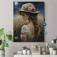 thumbnail image 4 of UXIEQU 12x16 Inch Moonlit Meadow Lady Canvas Wall Art Romantic Nature Decor, 4 of 8