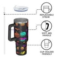 thumbnail image 4 of Rainbow Halloween Pumpkins Pattern Tumbler with Handle and Lid,40oz Double Wall Vacuum Insulated Tumbler,Cups Gift for Women and Men, 4 of 7
