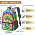 thumbnail image 3 of Red and Yellow Tie Dye Pattern 17" Waterproof Oxford School Backpacks for Teens, S-Shape Padded Straps, for School, Travel, Hiking, Camping, 3 of 5